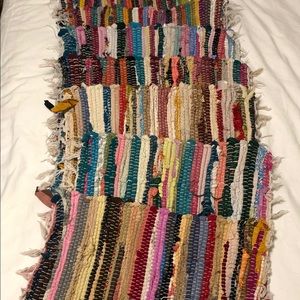 Anthropologie rag tied place mats. Set of 7.